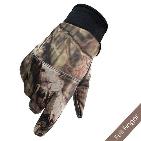 Image of Camouflage Fishing Gloves Hunting Gloves Anti-Slip 2 Fingers Cut Outdoor Camping Cycling Half Finger Sport Gloves Camo