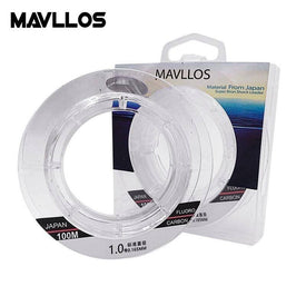 Mavllos Japanese Carbon Fiber Line | 55 yd-110yd (50m-100m) | 100% Monofilament Carp Fishing Lines Leader