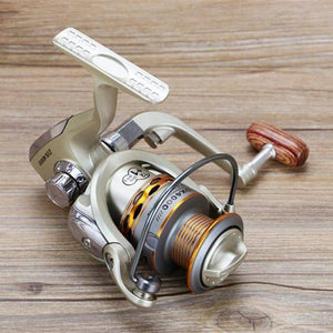 Classic Spinning Fishing Reel | 5.5:1 Gear Ratio  12 +1BB | Wooden handshake