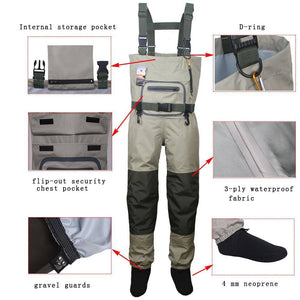 Fishing Waders Durable and Comfortable Stocking foot Chest Wader kits  for Men and Women