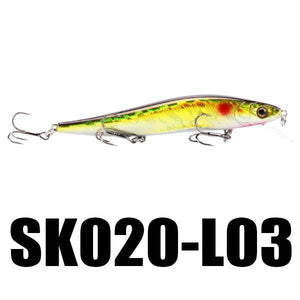 SeaKnight SK020 Fishing Lure 1PC Minnow 14g 110mm 0-1M Depth Wobbling Minnow Floating Lure Hard Bait Fishing Wobblers 10 Colors