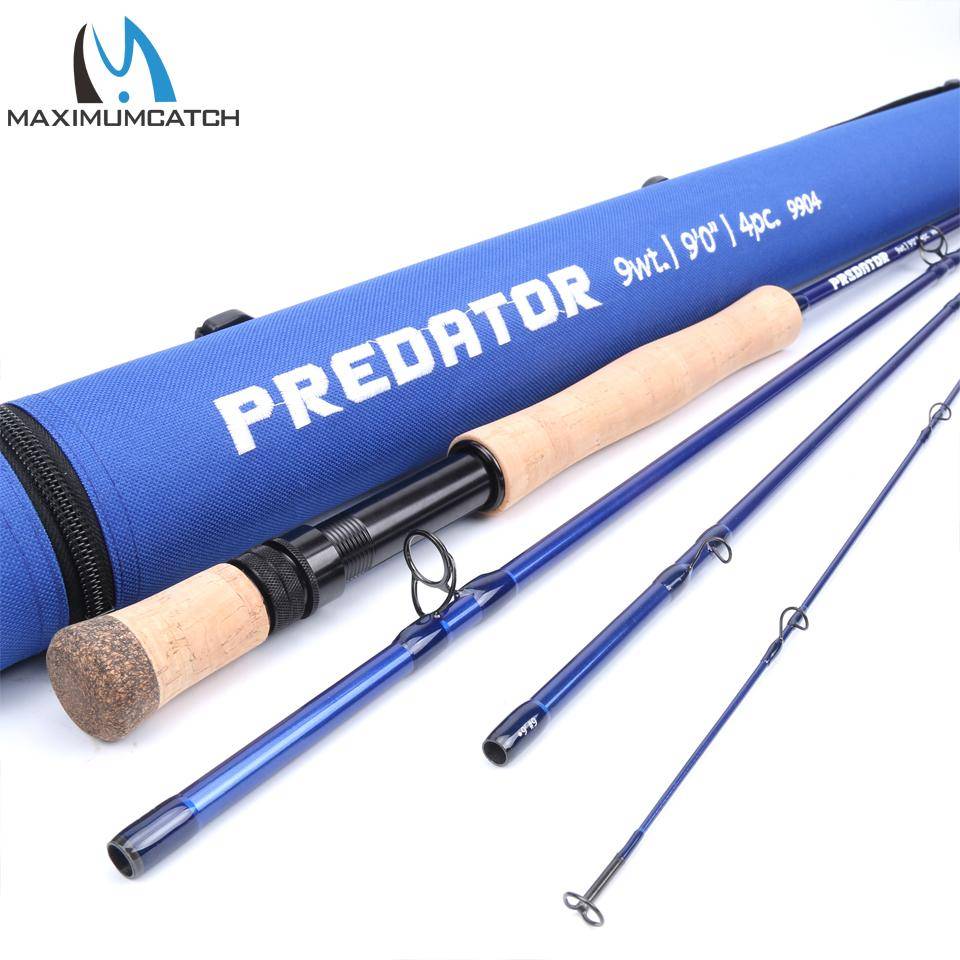 Maximumcatch Saltwater Fly Fishing Rod 8 - 12WT 9FT | Fast Action |30T SK Carbon Fiber  Rod Tube