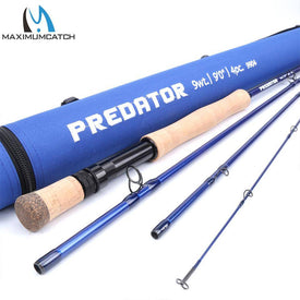 Maximumcatch Saltwater Fly Fishing Rod 8 - 12WT 9FT | Fast Action |30T SK Carbon Fiber  Rod Tube
