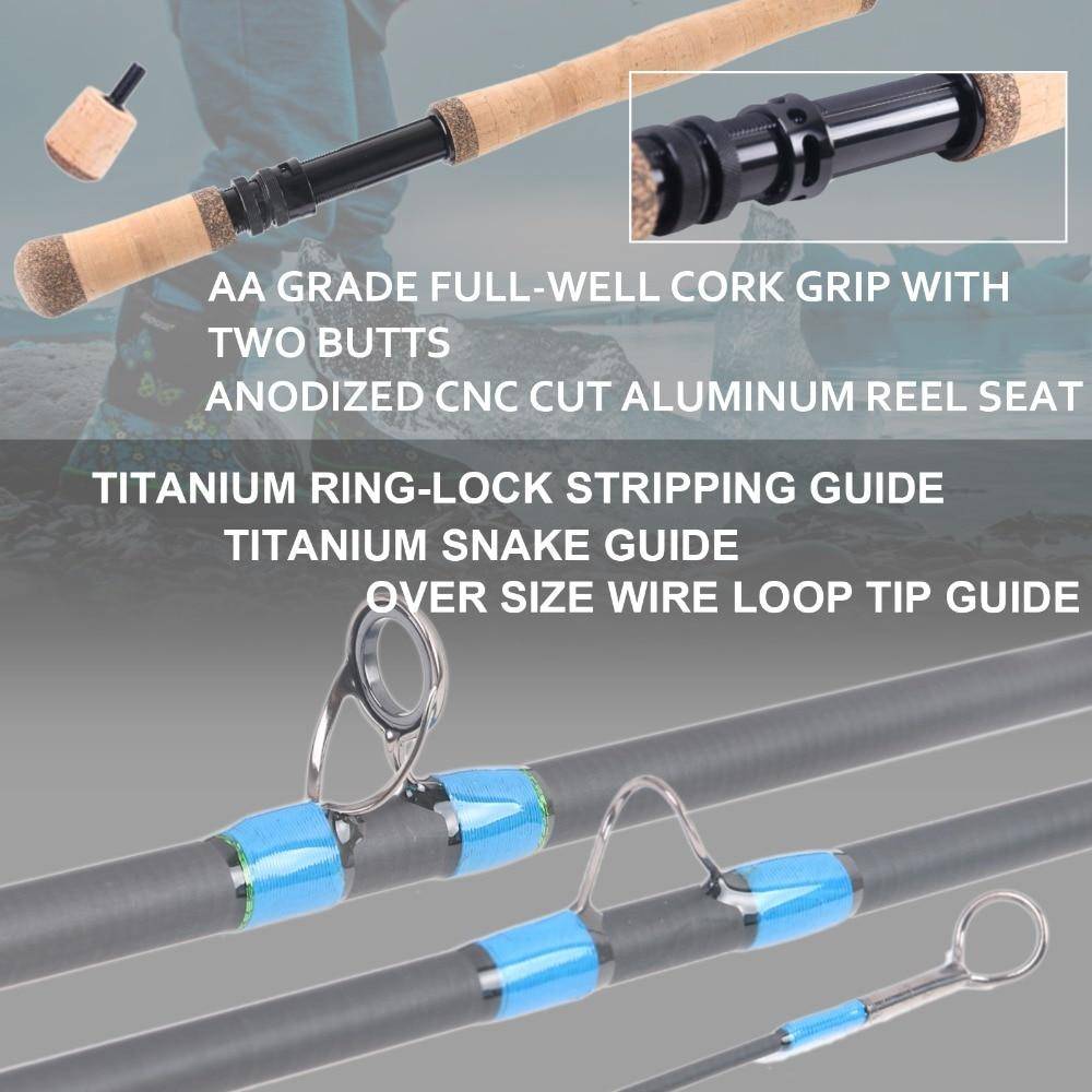 Switch Fly Rod With Switchable Fighting Butts |10'6''-11'6''| 4-9 WT| Cordura Tube