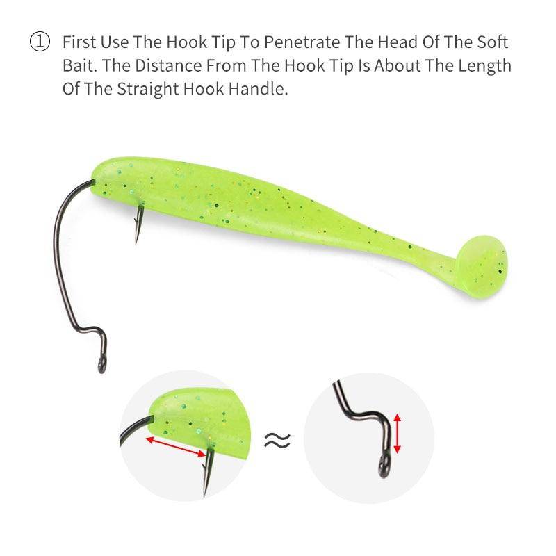 LINNHUE Carbon Steel Fishing Hooks | 10 Pieces