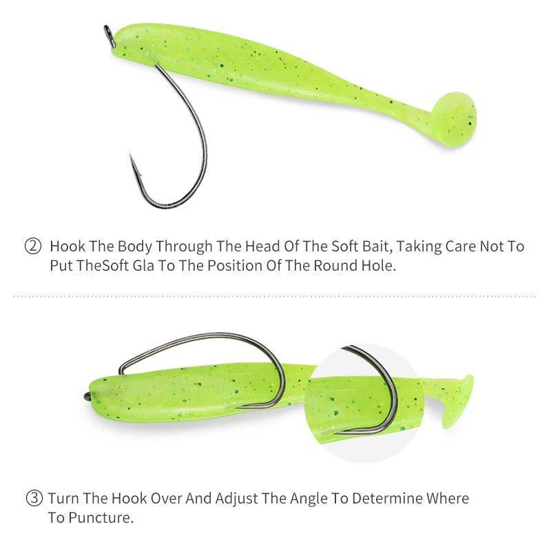 LINNHUE Carbon Steel Fishing Hooks | 10 Pieces