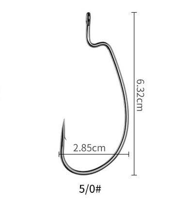 LINNHUE Carbon Steel Fishing Hooks | 10 Pieces