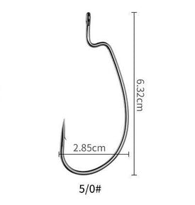 LINNHUE Carbon Steel Fishing Hooks | 10 Pieces