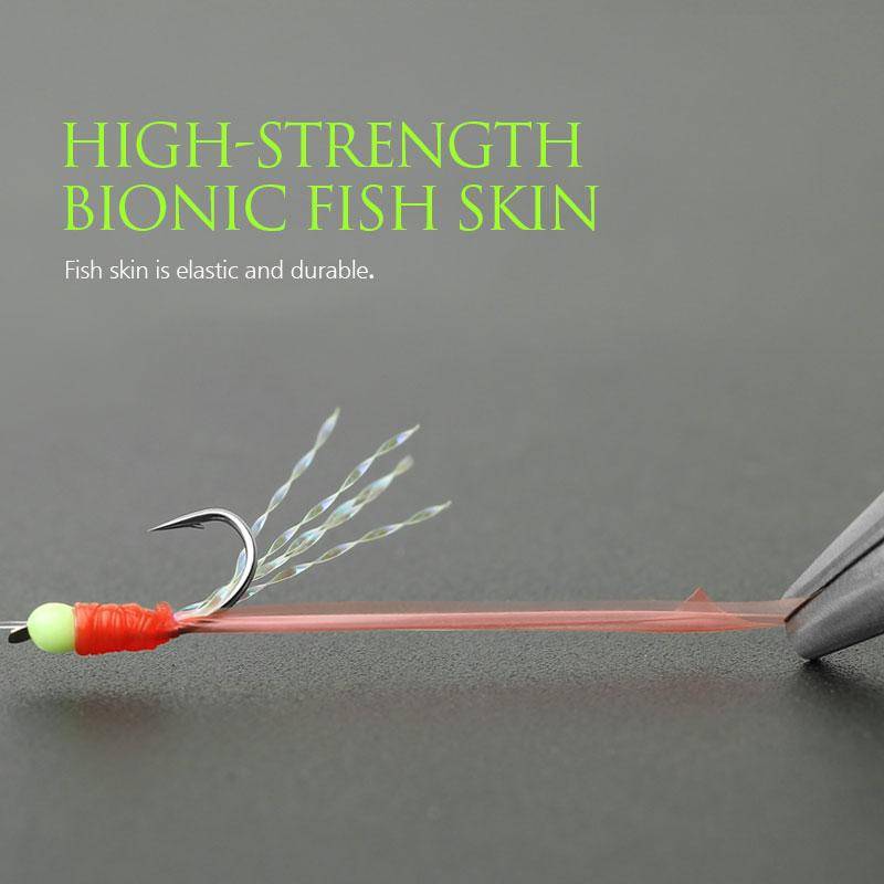 LINNHUE Luminous Bionic Fishing Hooks | 6 Pieces Lot