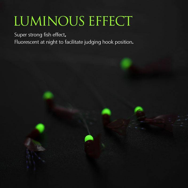 LINNHUE Luminous Bionic Fishing Hooks | 6 Pieces Lot