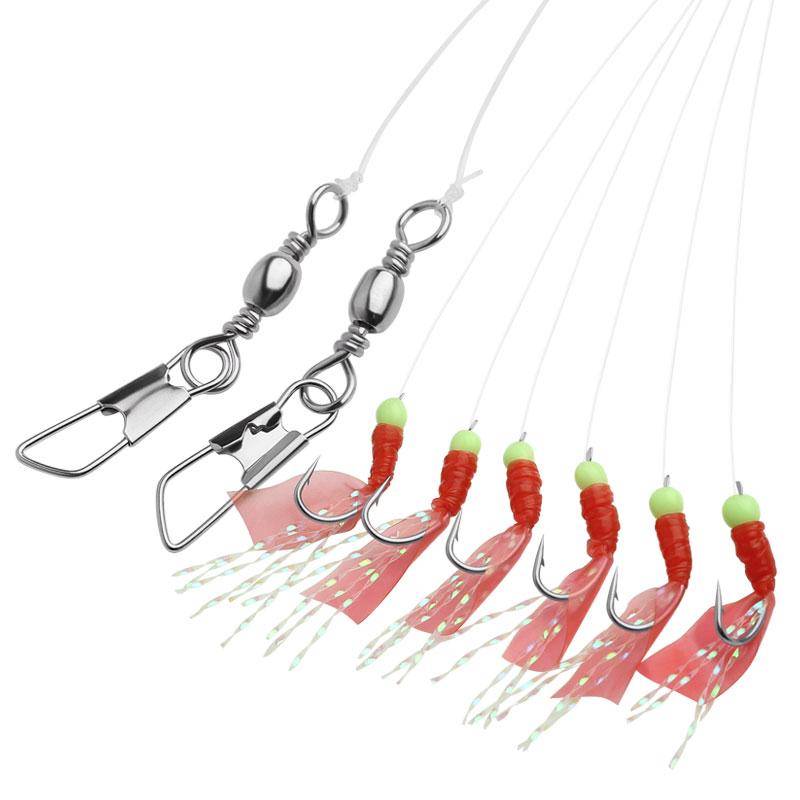 LINNHUE Luminous Bionic Fishing Hooks | 6 Pieces Lot