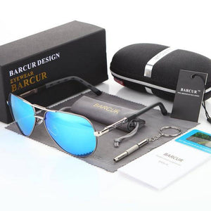 BARCUR Aviator Men's Sunglasses | Polarized UV 400