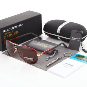 BARCUR Aviator Men's Sunglasses | Polarized UV 400