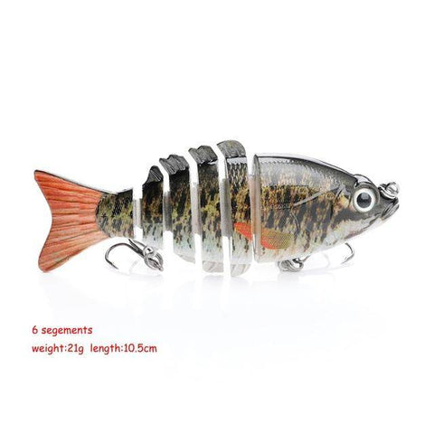 Image of VTAVTA FISHING BASS LURE MULTI JOINTED ARTIFICIAL BAIT SEGMENT LIFELIKE TROUT SWIMBAIT HARD CRANKBAIT TREBLE HOOKS