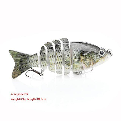 Image of VTAVTA FISHING BASS LURE MULTI JOINTED ARTIFICIAL BAIT SEGMENT LIFELIKE TROUT SWIMBAIT HARD CRANKBAIT TREBLE HOOKS