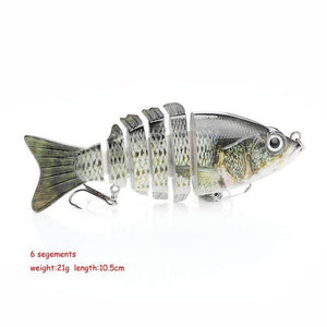 VTAVTA FISHING BASS LURE MULTI JOINTED ARTIFICIAL BAIT SEGMENT LIFELIKE TROUT SWIMBAIT HARD CRANKBAIT TREBLE HOOKS