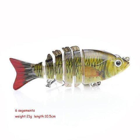 Image of VTAVTA FISHING BASS LURE MULTI JOINTED ARTIFICIAL BAIT SEGMENT LIFELIKE TROUT SWIMBAIT HARD CRANKBAIT TREBLE HOOKS