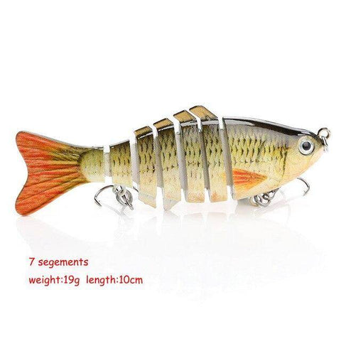 Image of VTAVTA FISHING BASS LURE MULTI JOINTED ARTIFICIAL BAIT SEGMENT LIFELIKE TROUT SWIMBAIT HARD CRANKBAIT TREBLE HOOKS