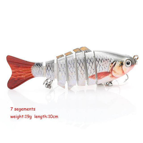 Image of VTAVTA FISHING BASS LURE MULTI JOINTED ARTIFICIAL BAIT SEGMENT LIFELIKE TROUT SWIMBAIT HARD CRANKBAIT TREBLE HOOKS