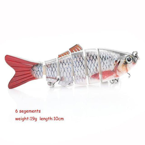 Image of VTAVTA FISHING BASS LURE MULTI JOINTED ARTIFICIAL BAIT SEGMENT LIFELIKE TROUT SWIMBAIT HARD CRANKBAIT TREBLE HOOKS