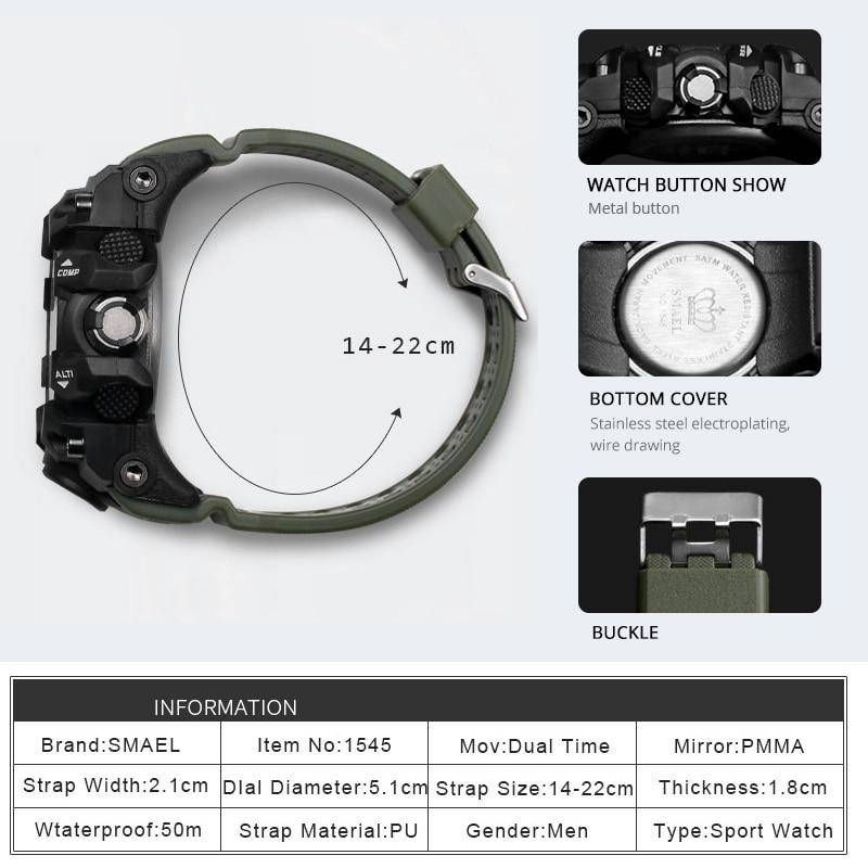 Men Military Watch 50m Waterproof
