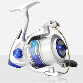 My brand Spinning Reel Fishing With Fishing Line 12BB Fly Wheel For Fresh/Salt Water Spinning Sea Fishing Reel Carp Fishing
