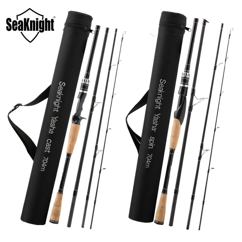 SeaKnight YASHA 2.1m 2.4m 2.7m 3.0m M Power Carbon Spinning Casting Fishing Rod 4 Sections Fishing stick Saltwater&Freshwater