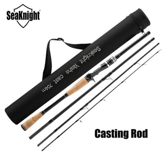 SeaKnight YASHA 2.1m 2.4m 2.7m 3.0m M Power Carbon Spinning Casting Fishing Rod 4 Sections Fishing stick Saltwater&Freshwater