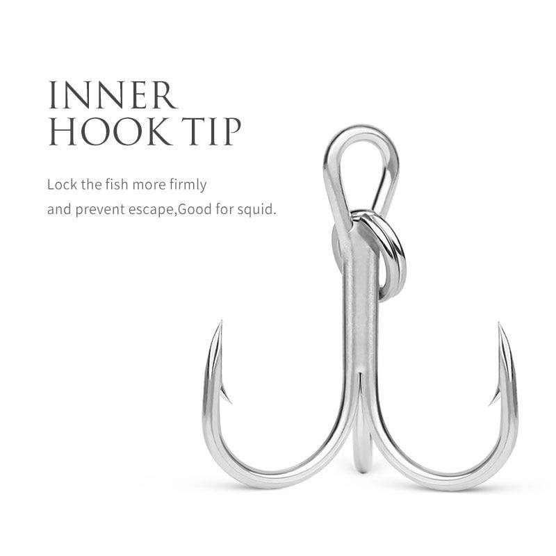 LINNHUE Classic Treble Standard Strength Fishing Hooks | Two Variants | 10 Pieces
