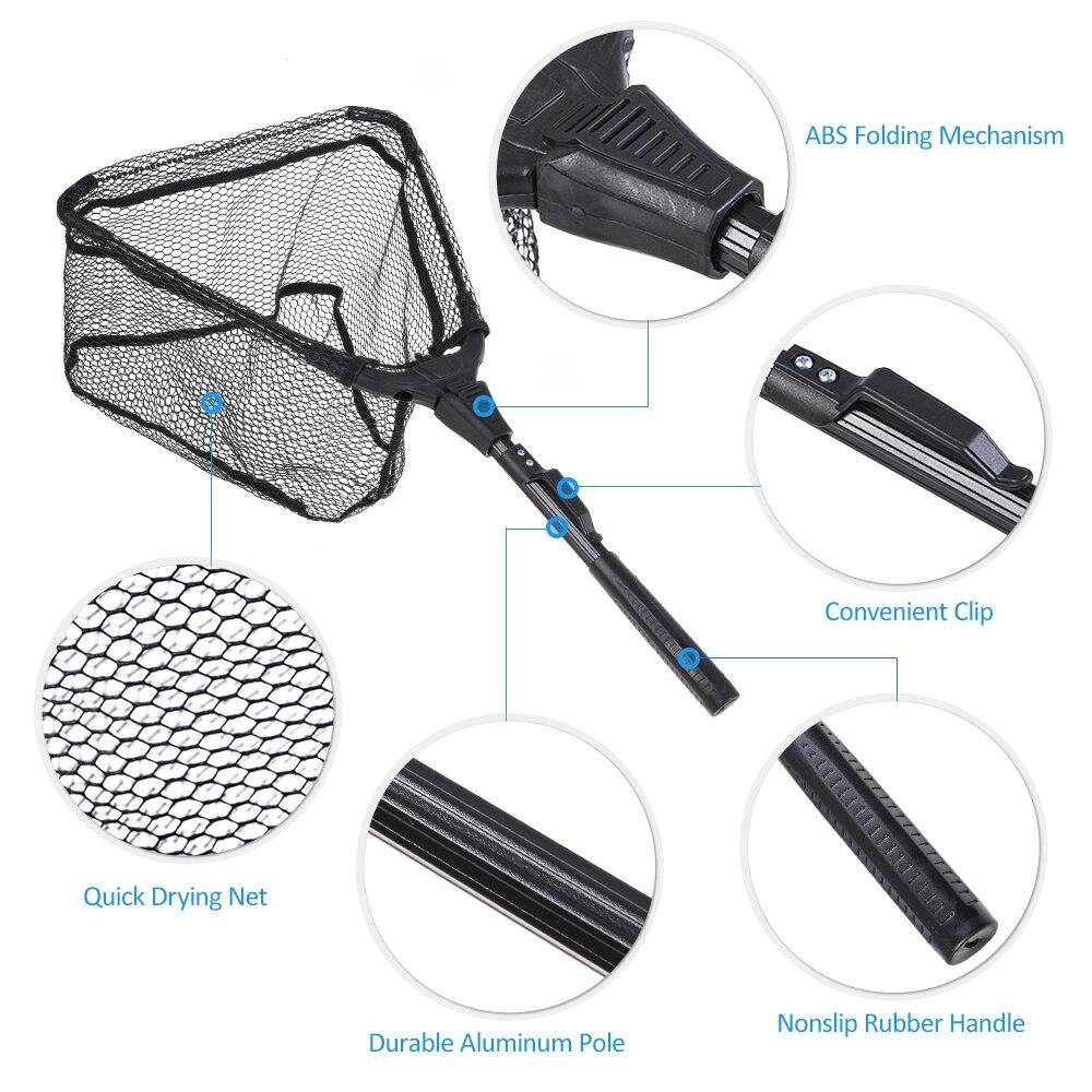 Lixada Folding Fishing Landing Triangular Net Portable |  S/M Size