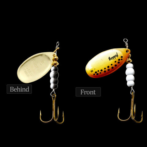 Image of FISH KING Spinner Bait 1pc 3.2g 4.3g 6.1g 9.6g 13.6g Fishing Lure Bass Hard Baits Spoon With Treble Hook Tackle High Quality