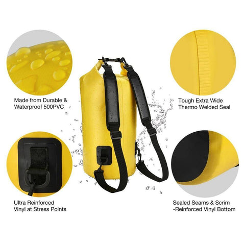 Image of Piscifun Waterproof 10-40L Waterproof Dry Bag + Phone Case