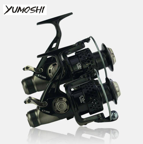 Image of 2018 New Double Brake Fishing Reel 3000-8000 series reel Carp Fishing Feeder Spinning Reel Spinning wheel type fishing wheel KT