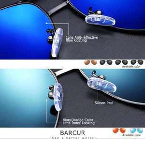 BARCUR Aviator Men's Sunglasses | Polarized UV 400