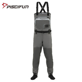 Piscifun  Waterproof Stocking Foot Chest Waders Pant  with Phone Case