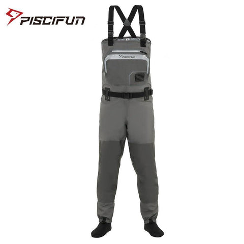 Image of Piscifun  Waterproof Stocking Foot Chest Waders Pant  with Phone Case