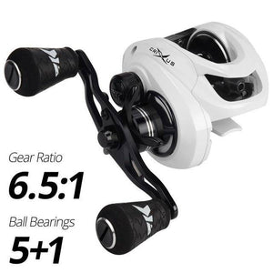 KastKing 2019 New Crixus Glacier White  Baitcasting Reels | 6.5:1  Gear Ratio 5+1 BB , 8-pc Magnetic Brake, 17.6lbs MAX Drag |