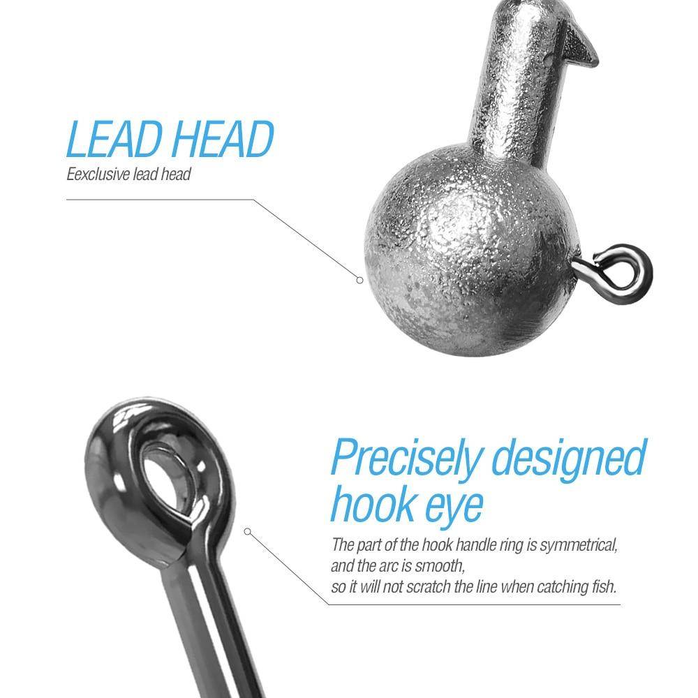 DONQL  Lead Head Fishing Hook | 1-20g | 20pcs/Box
