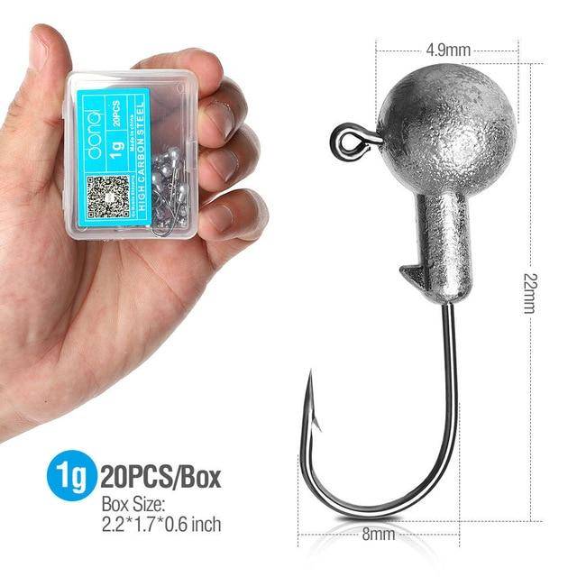 DONQL  Lead Head Fishing Hook | 1-20g | 20pcs/Box