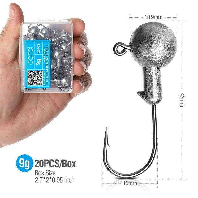 DONQL  Lead Head Fishing Hook | 1-20g | 20pcs/Box