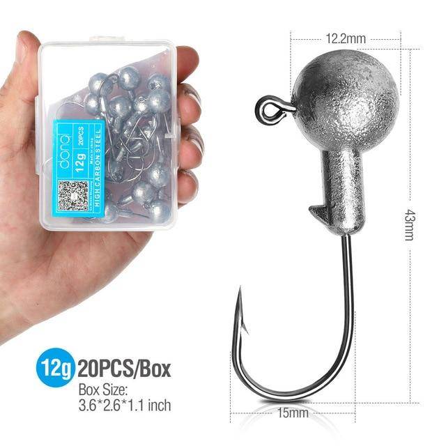 DONQL  Lead Head Fishing Hook | 1-20g | 20pcs/Box