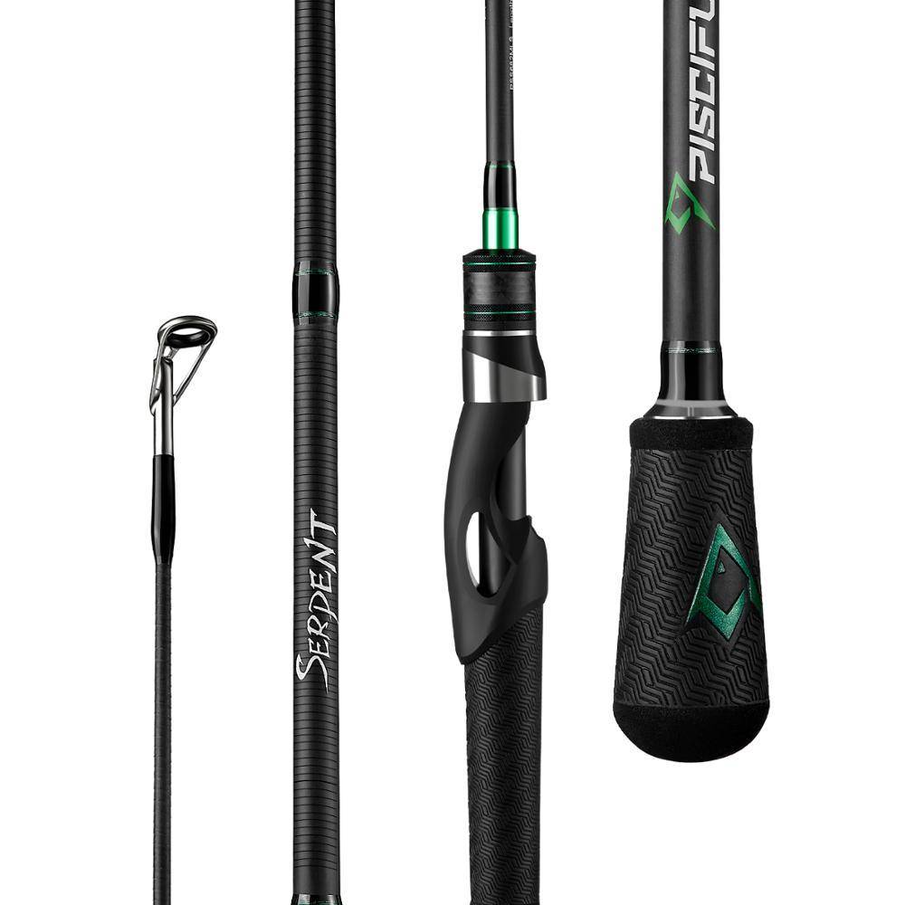 Piscifun Serpent Two Piece Spinning Rod IM7 Toray Carbon Fiber Fuji Guides Tournament Level Performance 2M 2.2M M ML Fishing Rod