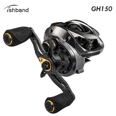 Image of Fishband GH150 Baitcasting Fishing Reel | 7.2:1 Gear Ratio 11+1 Ball Bearings | Carbon Fiber + Aluminium Alloy