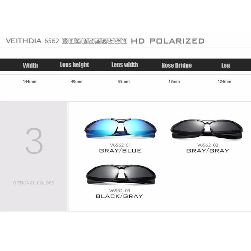 VEITHDIA Polarized Aluminum-Magnesium Men's  Sunglasses  | UV400