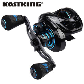 KastKing 2019 New Crixus Dark Star Baitcasting Reels | 7.2:1 Gear Ratio 7+1 BB , 8-pc Magnetic Brake, 17.6lbs MAX Drag | Super Polymer Grip and Carbon Infuseame